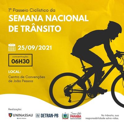 Detran-PB  promove Semana Nacional de Trânsito com abertura por transmissão online