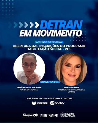 Abertura das inscrições para o PHS em destaque no Detran em Movimento